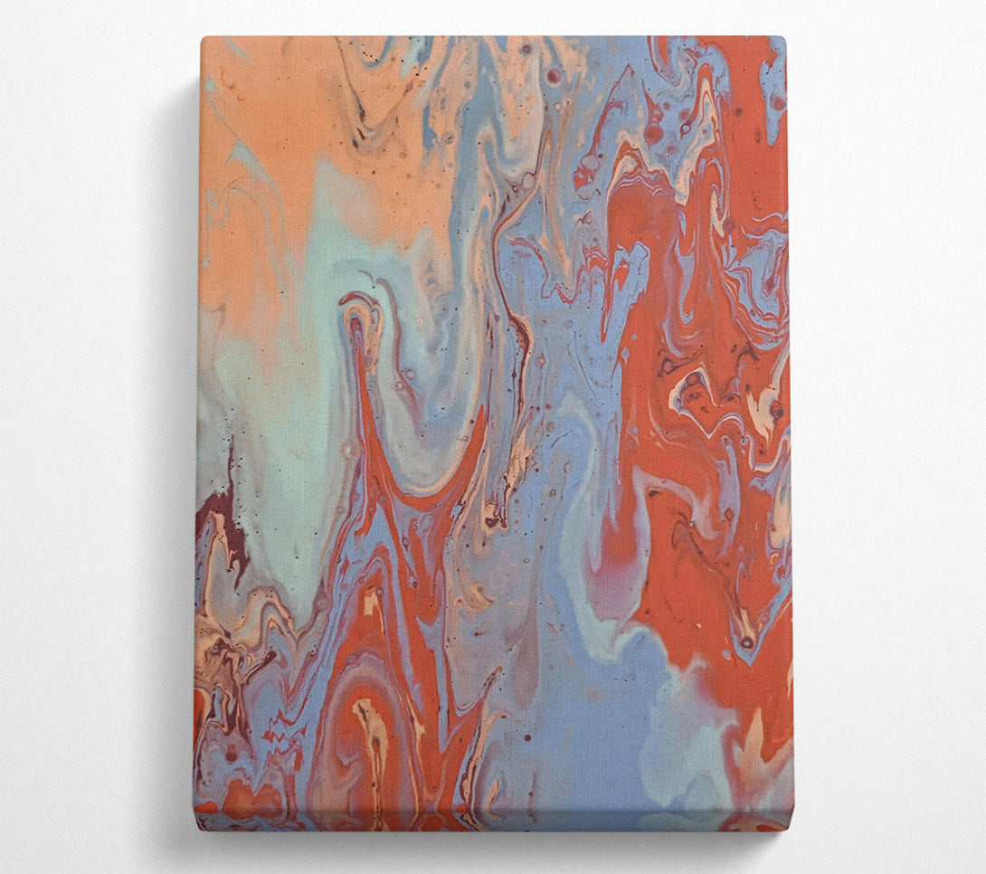  A Canvas Print of Red And Blue Swirls Canvas Print