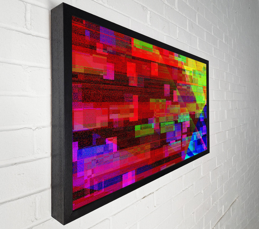  A Canvas Print of Crimson Glitch Symphony Canvas Print