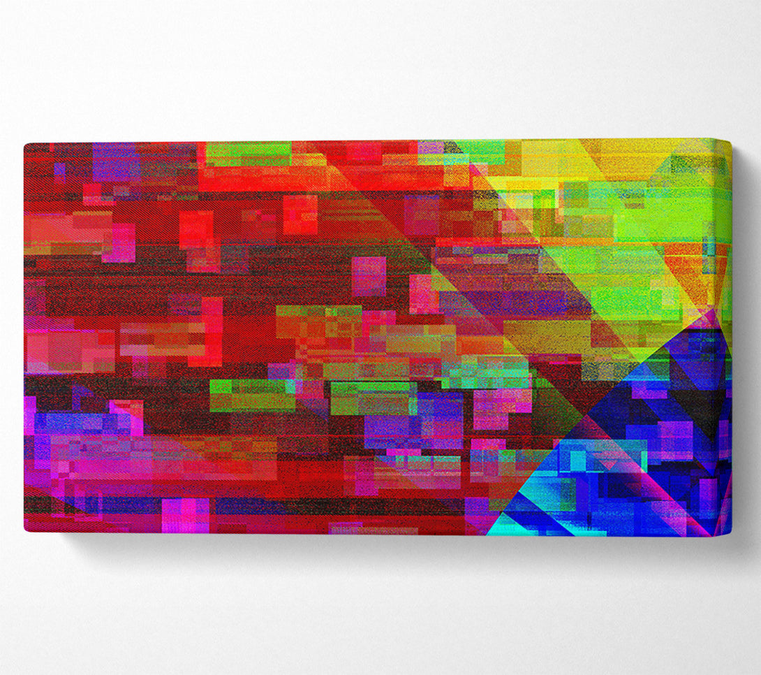  A Canvas Print of Crimson Glitch Symphony Canvas Print