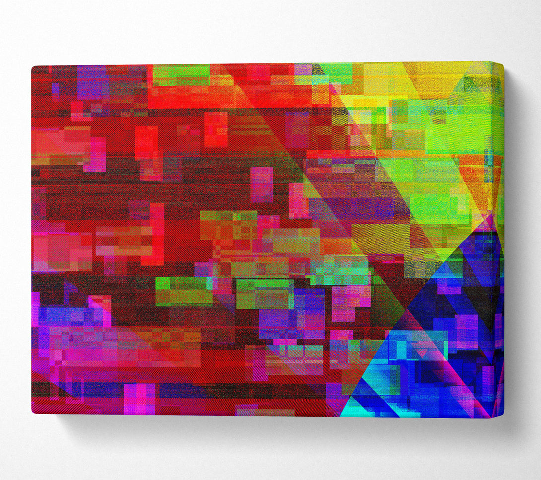  A Canvas Print of Crimson Glitch Symphony Canvas Print