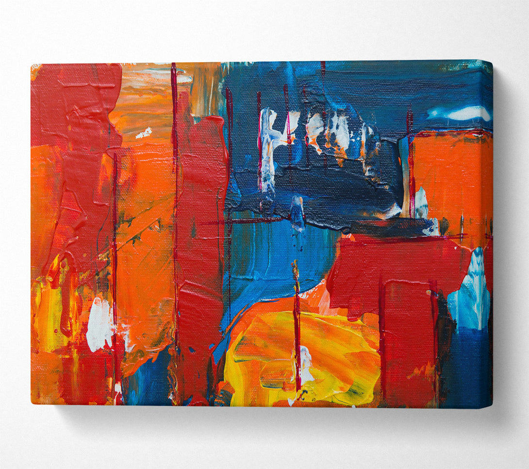  A Canvas Print of Crimson Abstract Expressionism Canvas Print