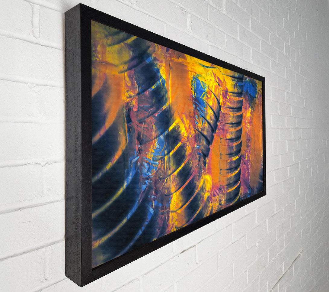  A Canvas Print of Golden Abstract Layers Canvas Art