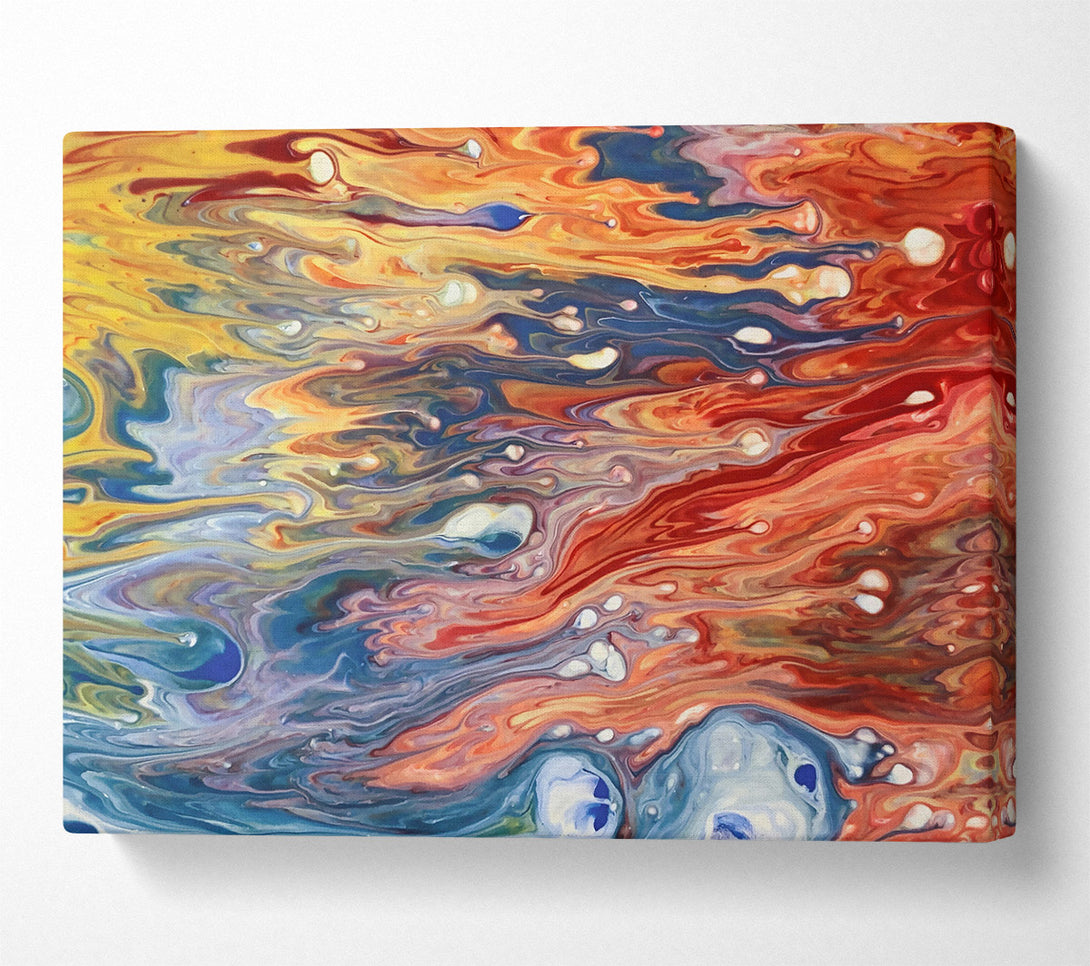  A Canvas Print of Orange Cosmic Flow Canvas Wall Art