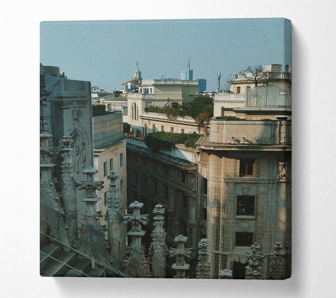 A Canvas Print of Grey Stone Cityscape Canvas Art