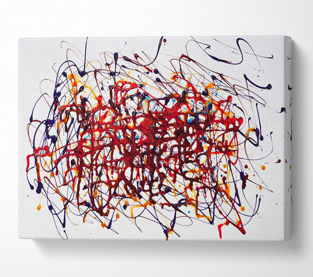  A Canvas Print of Crimson Abstract Chaos Canvas Wall Art