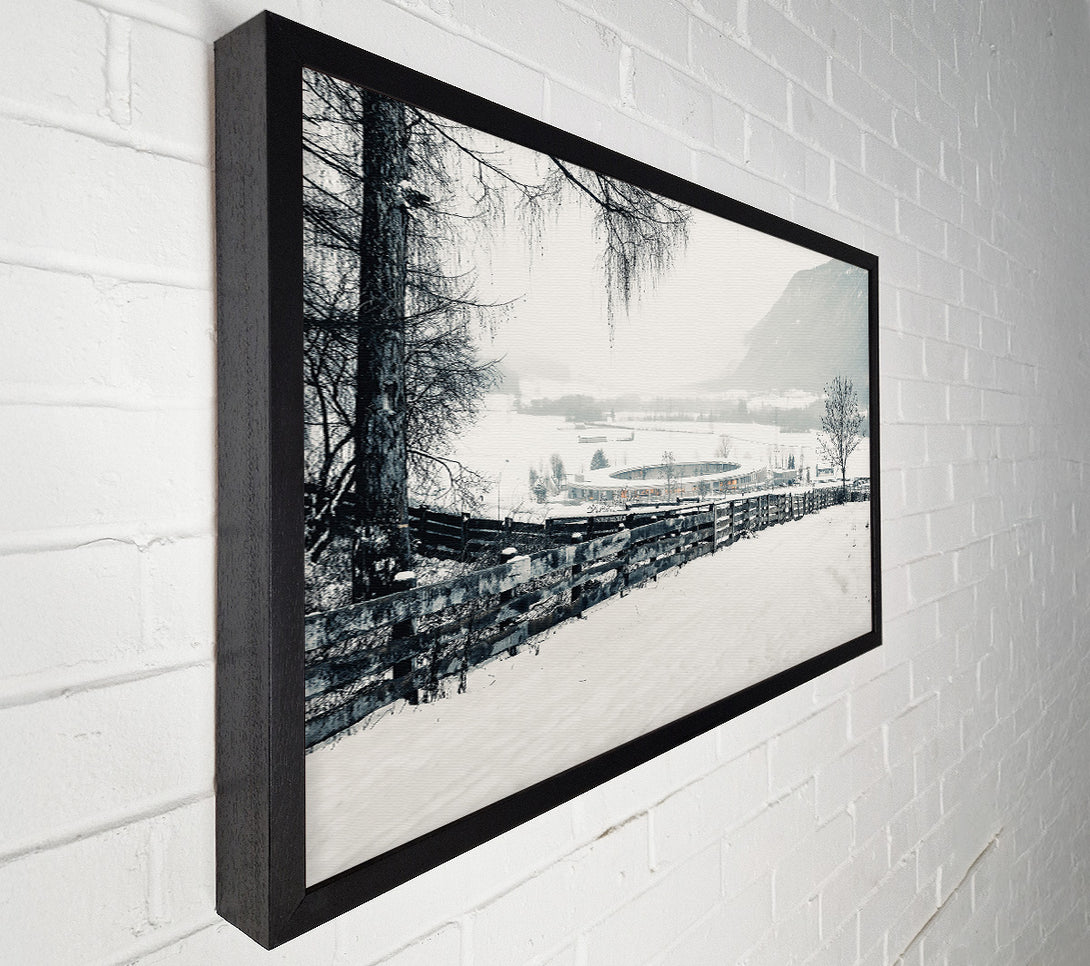  A Canvas Print of White Winter Circle Canvas Art