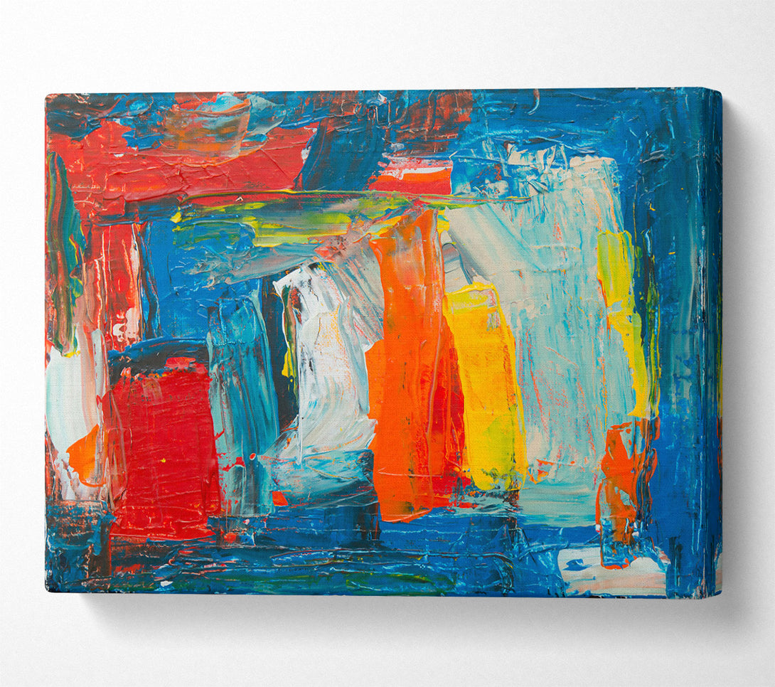  A Canvas Print of Blue Abstract Strokes Canvas Print
