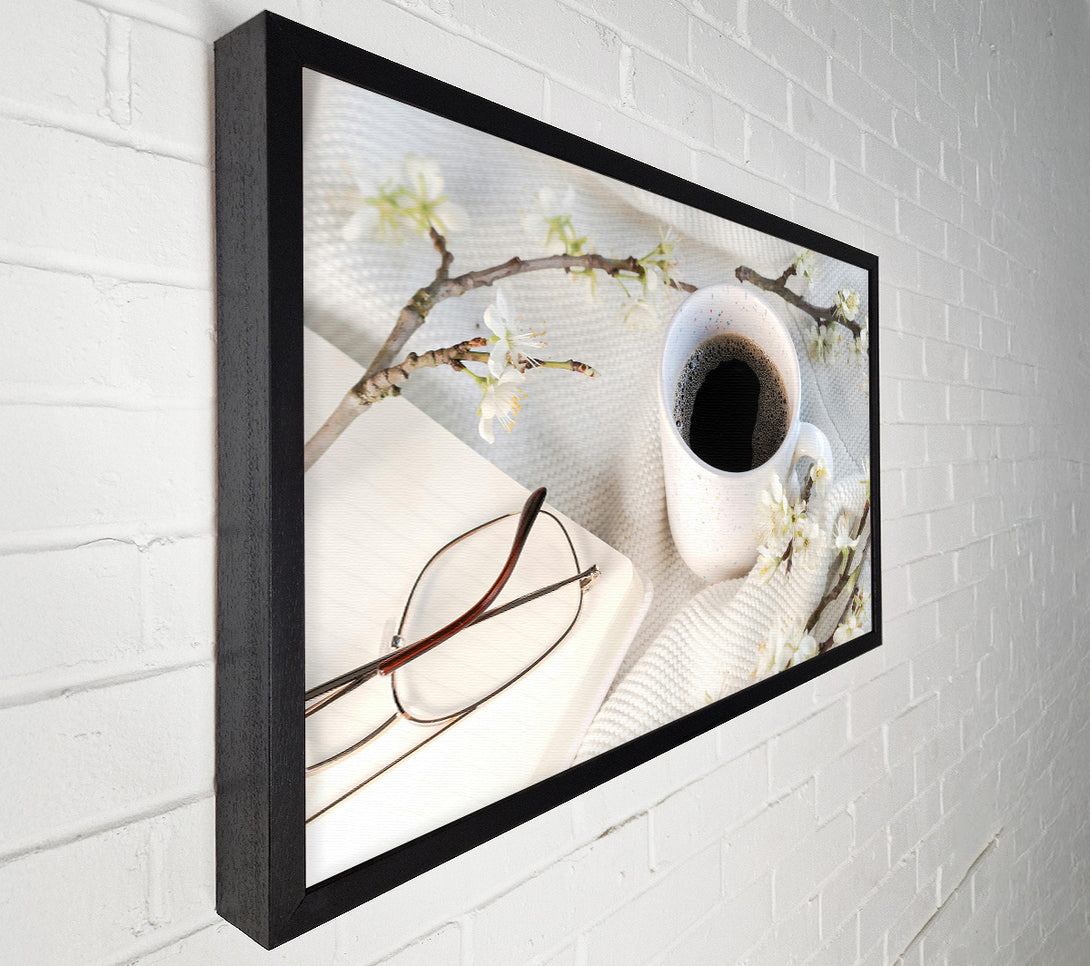  A Canvas Print of White Speckled Coffee Canvas Print
