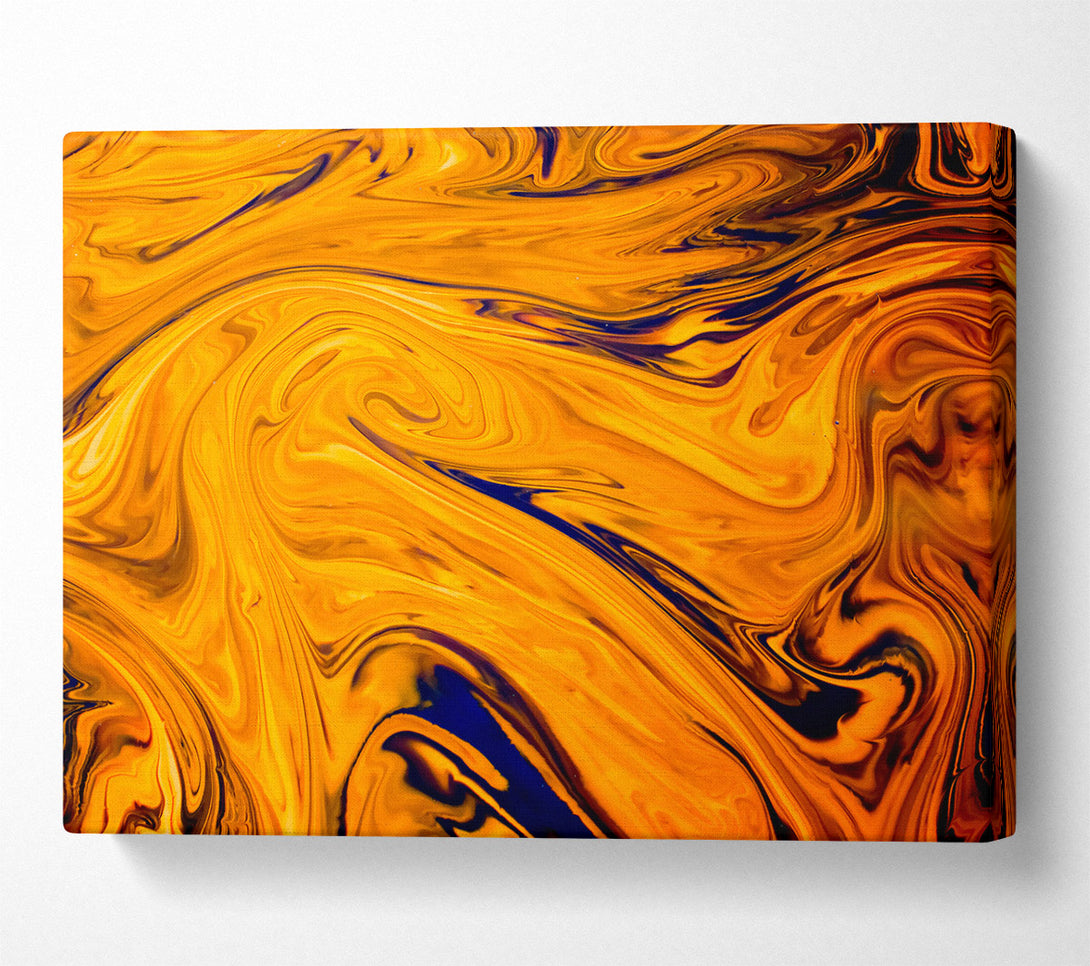  A Canvas Print of Amber Swirls Of Flow Canvas Art