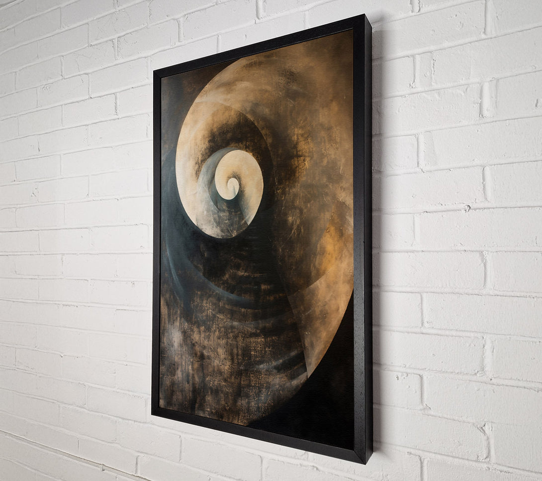  A Canvas Print of Golden Spiral Descent Canvas Print