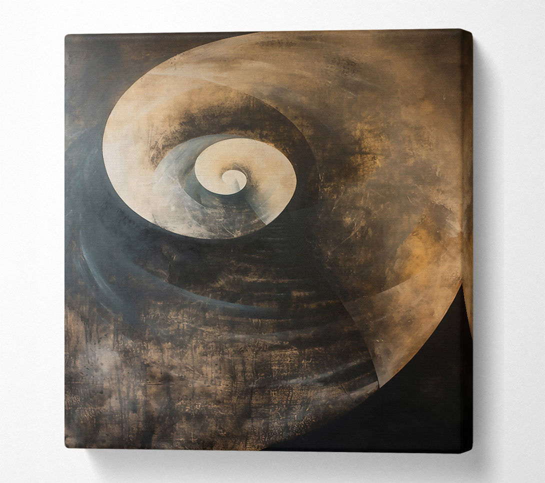  A Canvas Print of Golden Spiral Descent Canvas Print