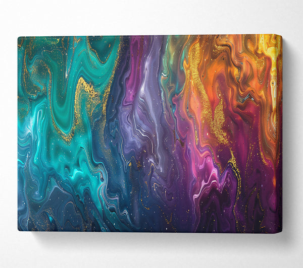  A Canvas Print of Emerald Flowing Dreams Canvas Art