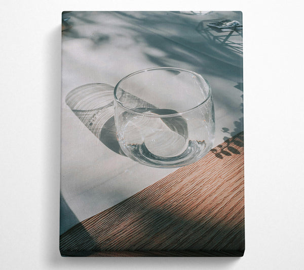  A Canvas Print of White Glass Reflection Canvas Art
