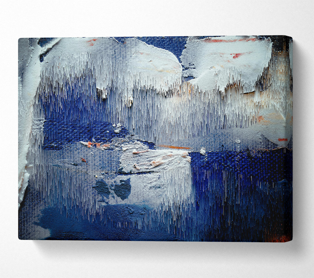  A Canvas Print of Blue Abstract Drips Canvas Wall Art