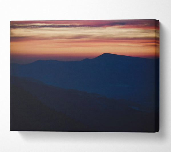 A Canvas Print of Crimson Mountain Hues Canvas Wall Art