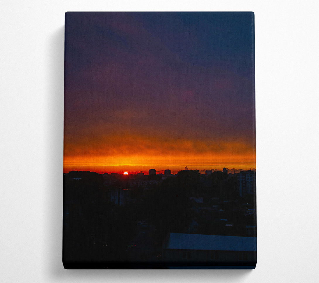  A Canvas Print of Orange City Sunset Canvas Art