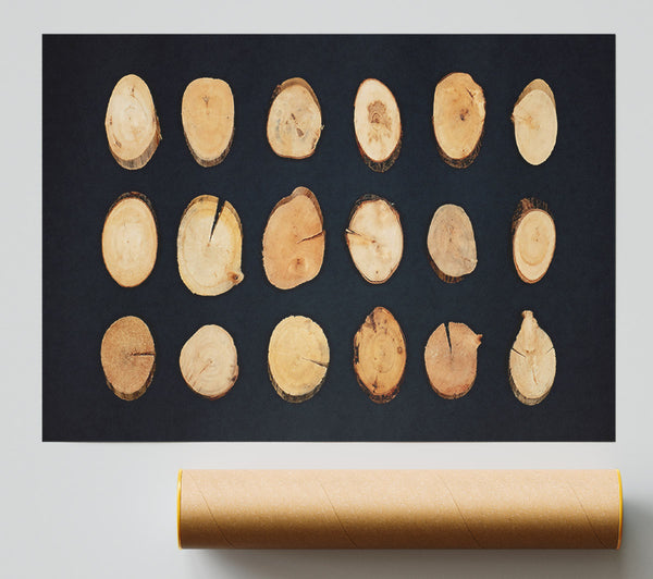 Golden Wood Rounds Poster