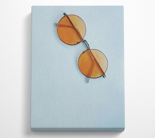  A Canvas Print of Amber Round Shades Canvas Print