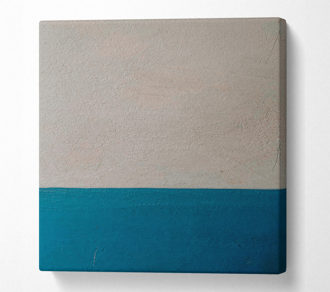  A Canvas Print of Teal And White Divide Canvas Art