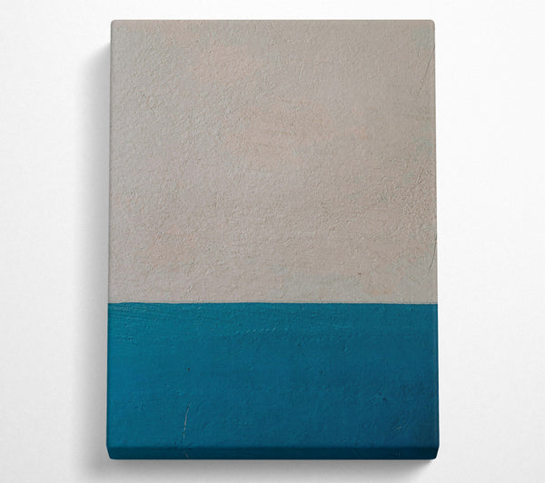  A Canvas Print of Teal And White Divide Canvas Art
