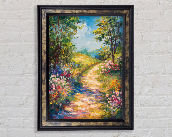 Autumn Woodland Walk Bloom Framed Print