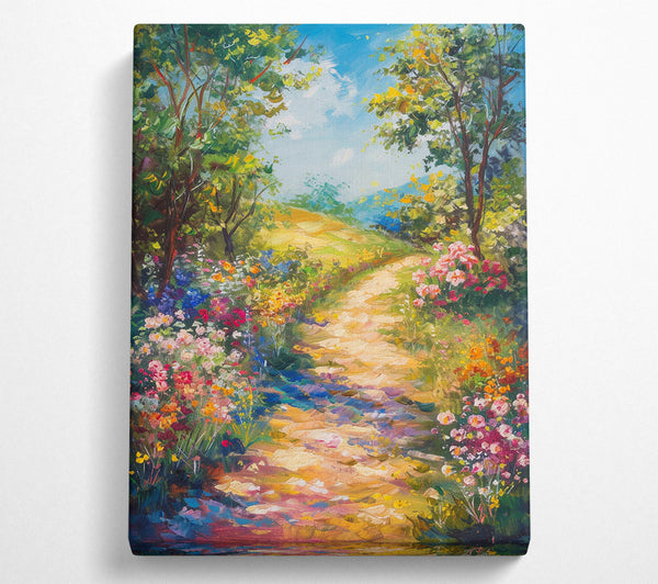  A Canvas Print of Autumn Woodland Walk Bloom Canvas Print