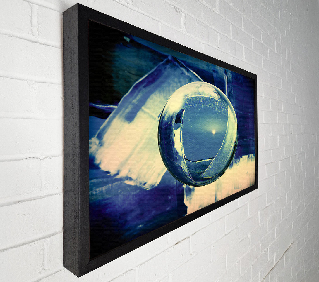  A Canvas Print of Blue Orb Reflection Canvas Art