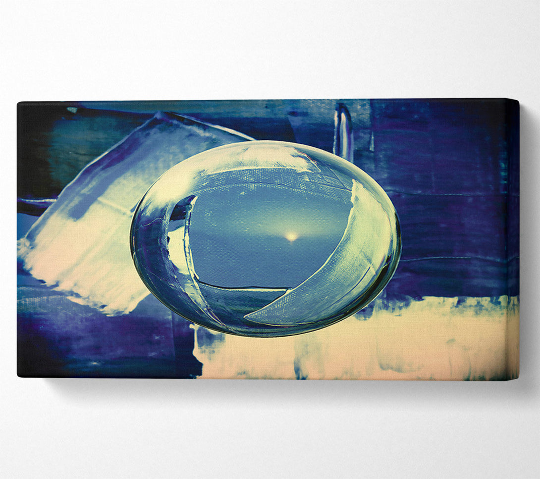  A Canvas Print of Blue Orb Reflection Canvas Art