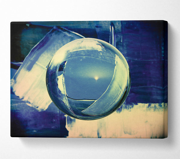  A Canvas Print of Blue Orb Reflection Canvas Art