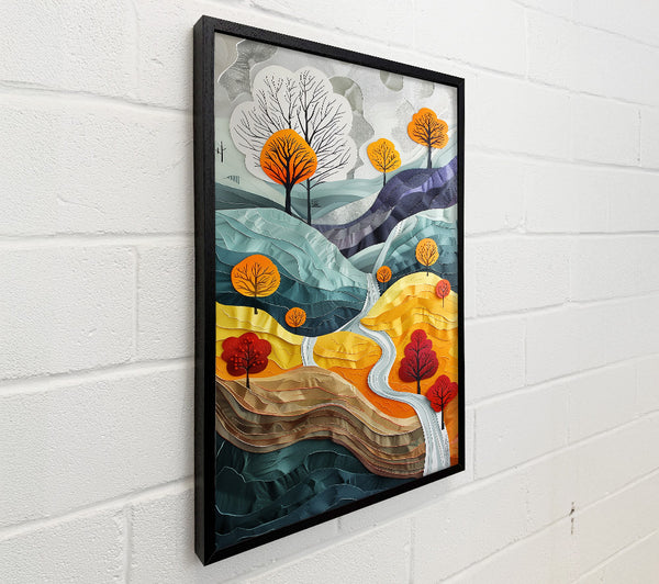 Teal Papercut Valley