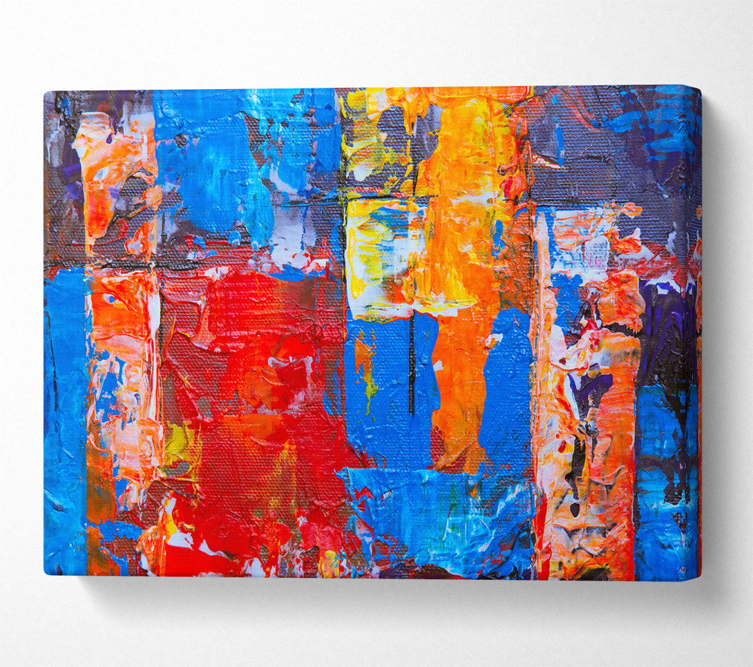  A Canvas Print of Azure Abstract Expressionism Canvas Art