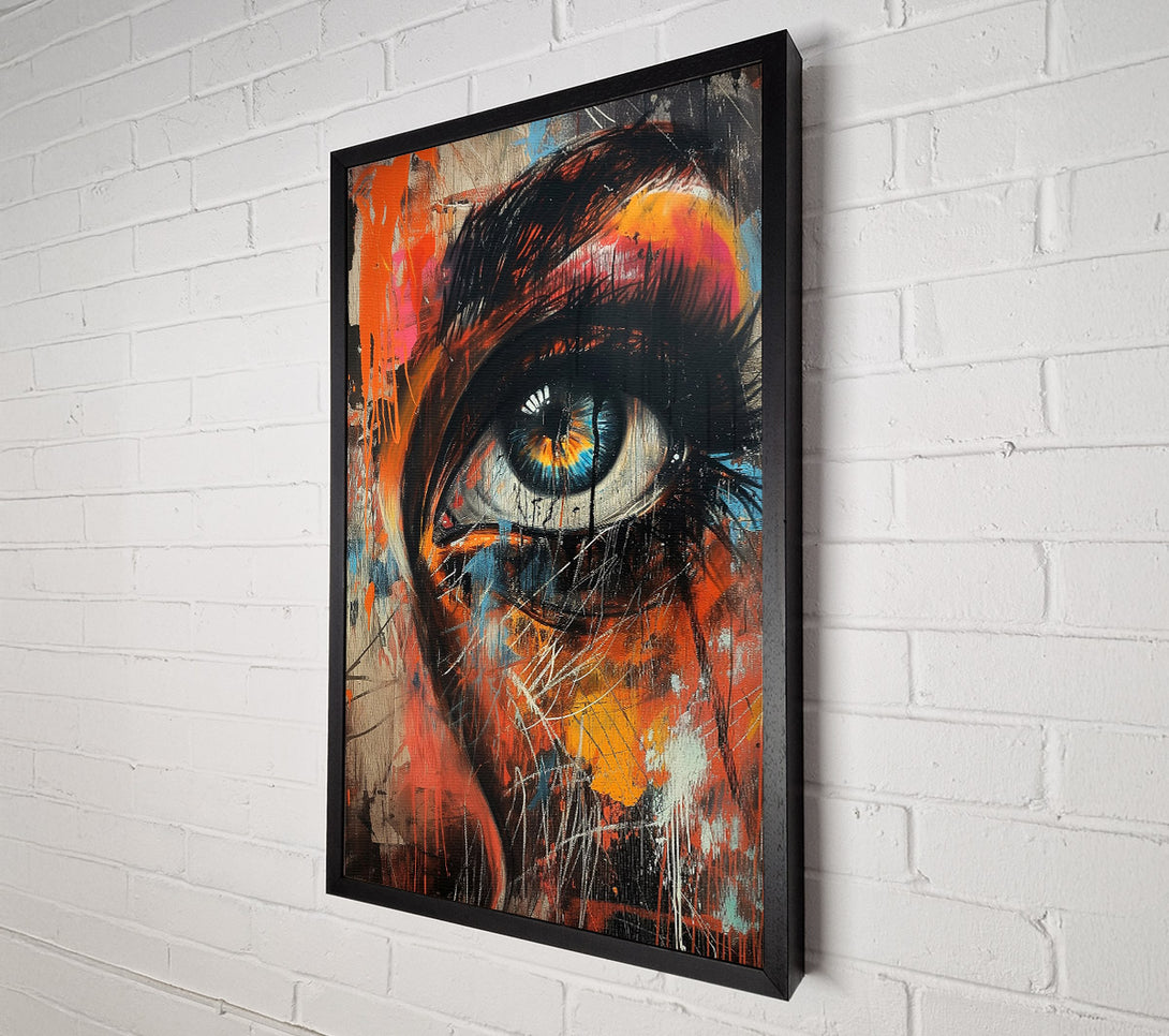  A Canvas Print of Orange Abstract Eye Canvas Art