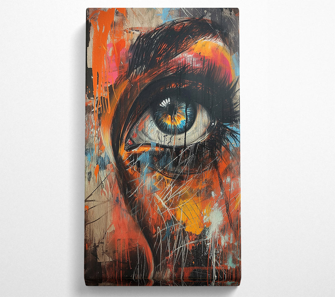  A Canvas Print of Orange Abstract Eye Canvas Art