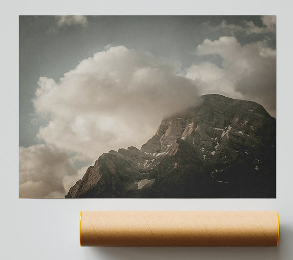 Grey Peak'S Embrace Print