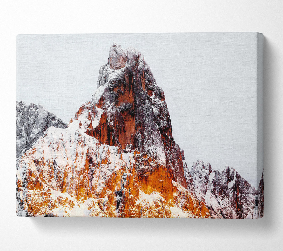  A Canvas Print of Golden Mountain Peak Canvas Print