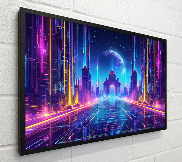 Neon Cityscape Gateway