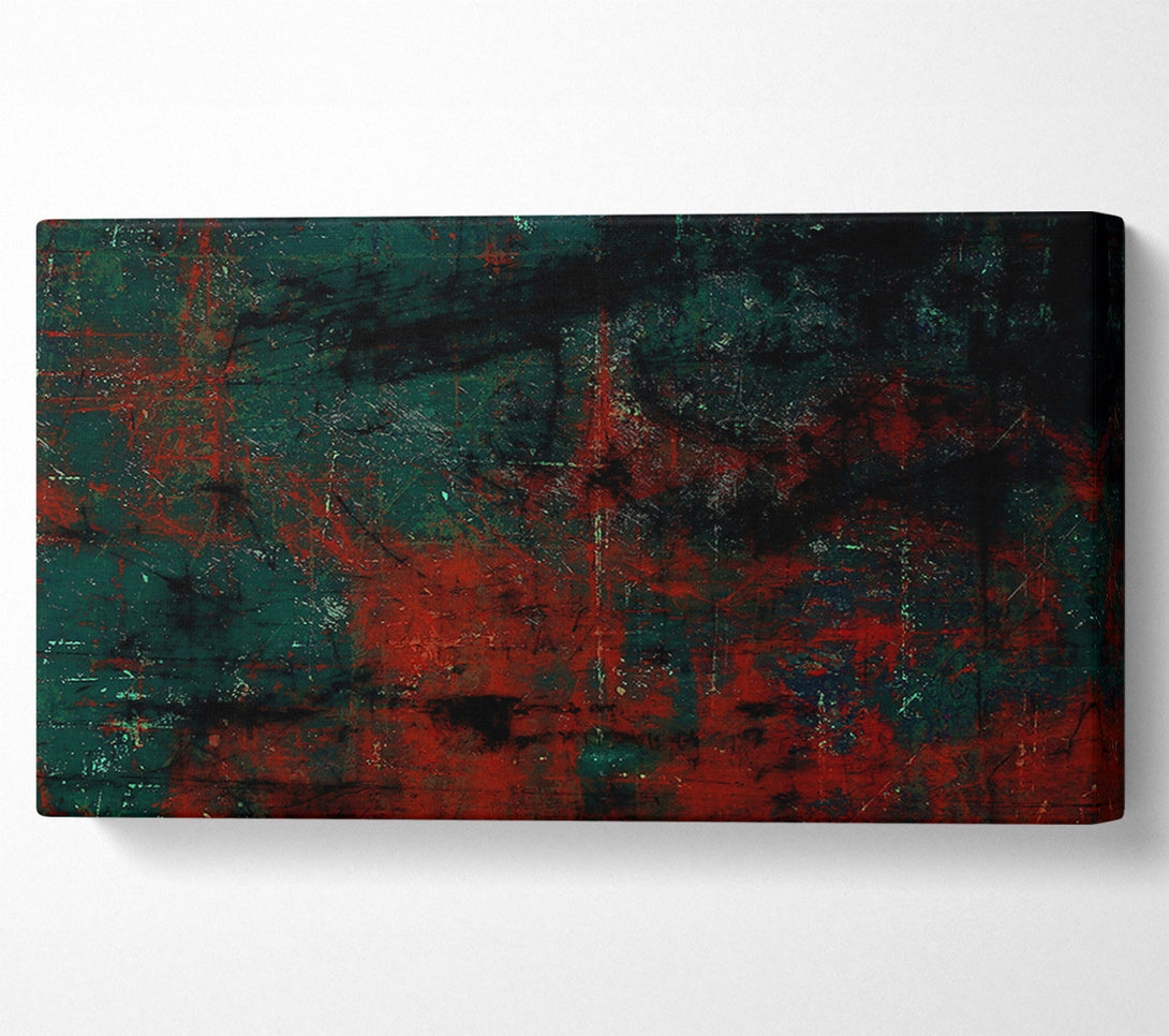  A Canvas Print of Crimson And Teal Symphony Canvas Art