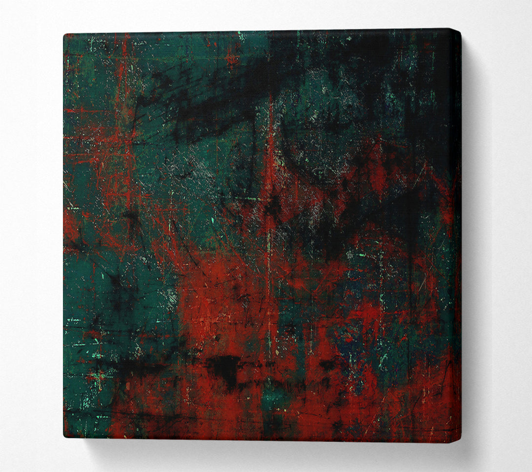  A Canvas Print of Crimson And Teal Symphony Canvas Art