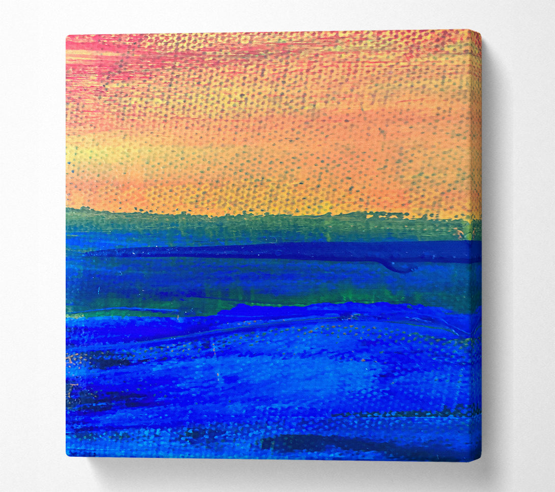  A Canvas Print of Blue Horizon'S Glow Canvas Art