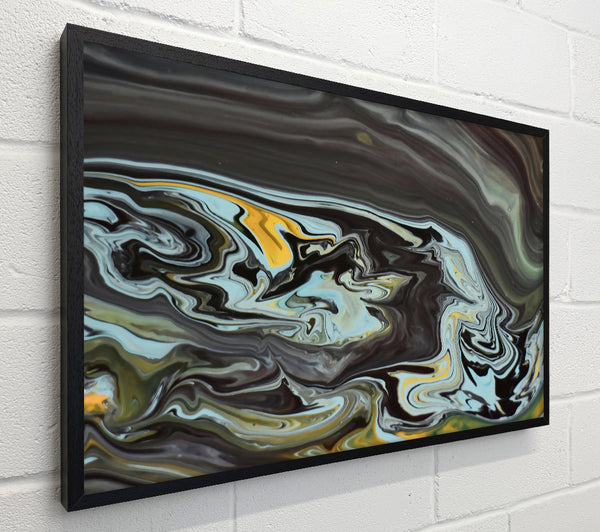 Black & Aqua Swirl