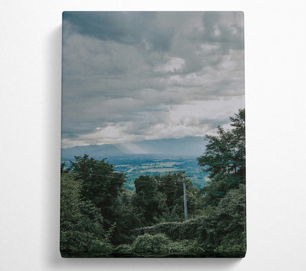  A Canvas Print of Grey Clouds Over Valley Canvas Wall Art