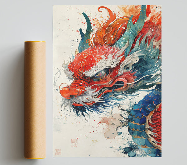 Crimson Dragon'S Gaze Print