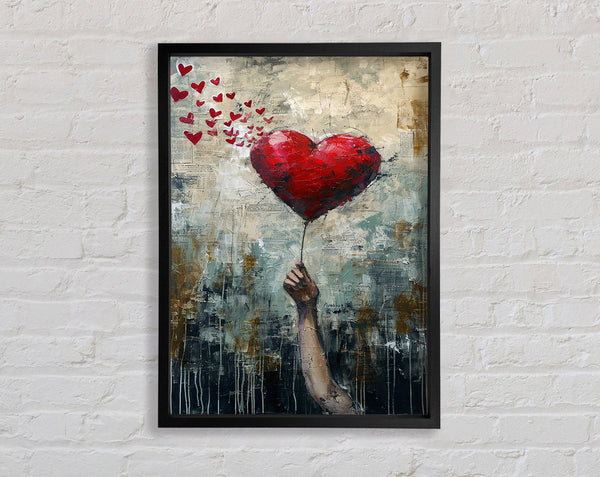 Balloon Heart Framed Print