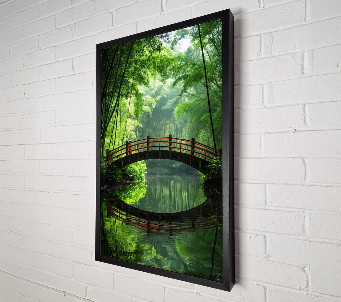  A Canvas Print of Emerald Bridge Reflection Canvas Print