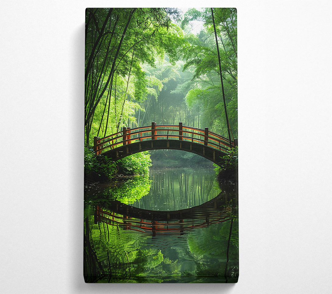  A Canvas Print of Emerald Bridge Reflection Canvas Print