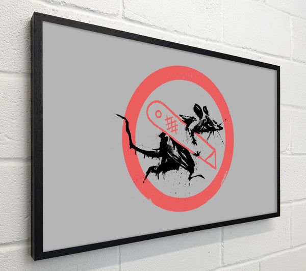Banksy Grey Knife Rat