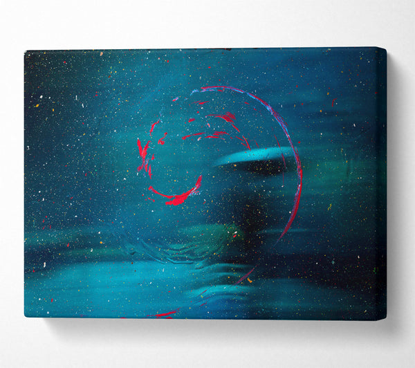  A Canvas Print of Teal Cosmic Swirl Canvas Art