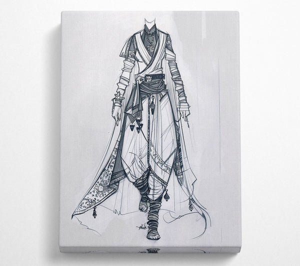  A Canvas Print of White Traveler'S Attire Canvas Print