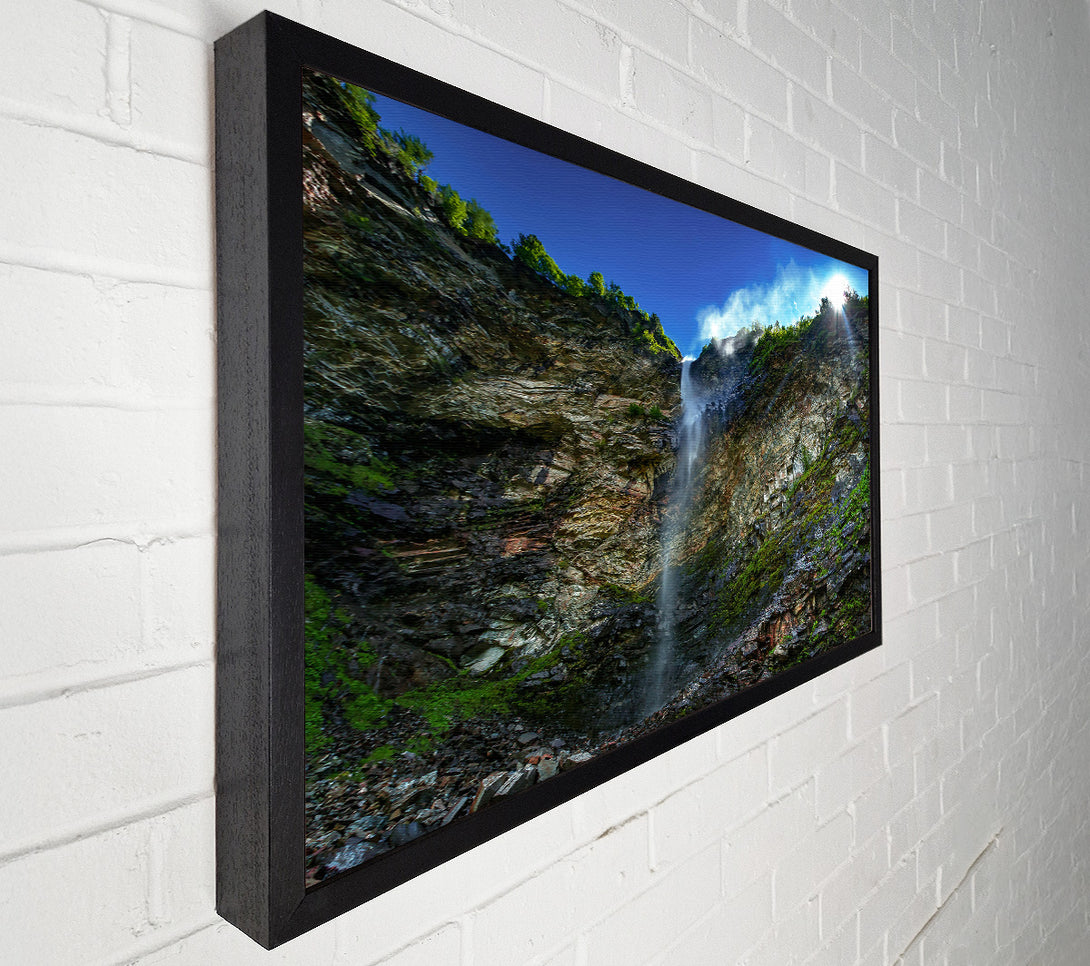  A Canvas Print of Green Waterfall Cascade Canvas Art