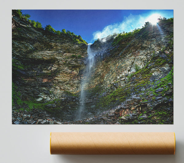 Green Waterfall Cascade Print
